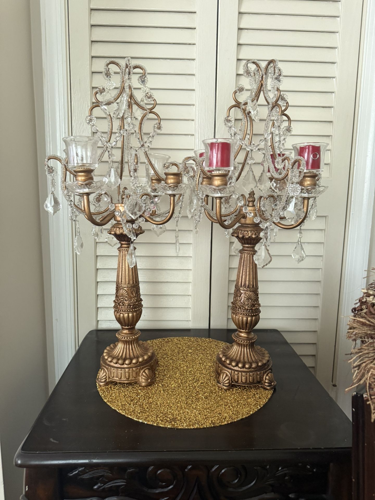 2 Vintage Candle Candelabra Holder