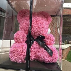 Pink Flower Teddy Bear 