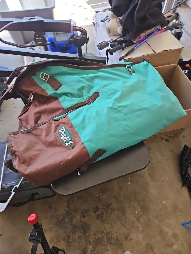 2 Great Condition Horse Blankets And Odd Horse Items 