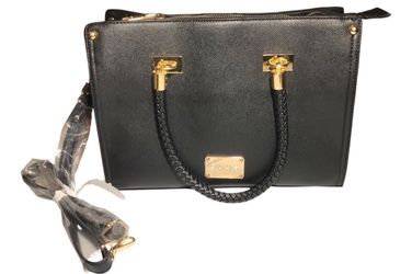 Bebe Bella Satchel Purse Black