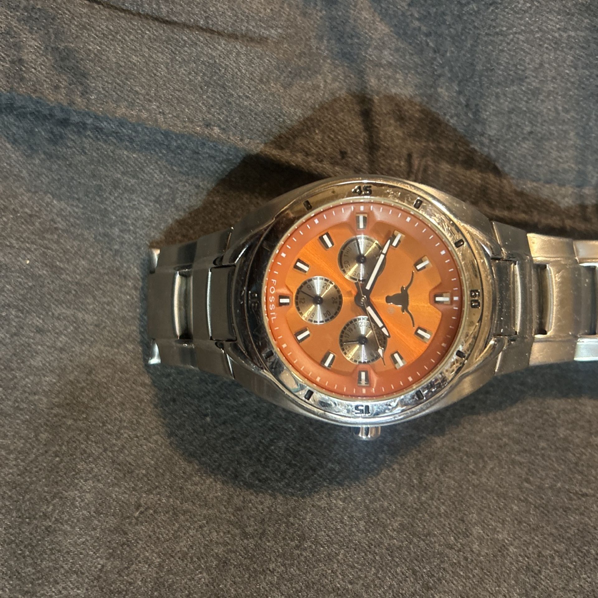 Texas Longhorns Fossil Multifunction Watch Mens Li2382