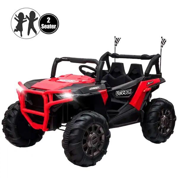 ⚫️🔴 !!BRAND NEW 12Volt Electric Kids REMOTE CONTROL Ride On Truck Powerwheels Off Road RZR 2 Seater With LED’s, Media Player BT