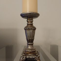 Beautiful Approx. 12 Inch Candle Holder And Candle