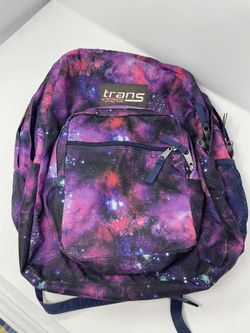 JanSport Trans 17" Supermax Backpack Purple Cosmos Universe 15" Laptop Sleeve