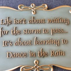 $15.00 - 14" Motivational Plaque, Elegant/Hang Or Stand!  Like New - Great Gift Idea!
