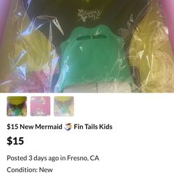 $10 Mermaid Fins For Kids 