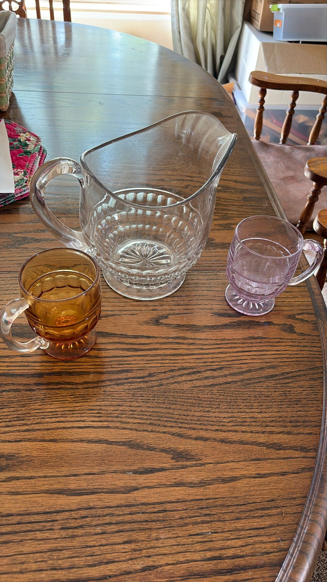 Cambridge Pitcher With Six Glasses
