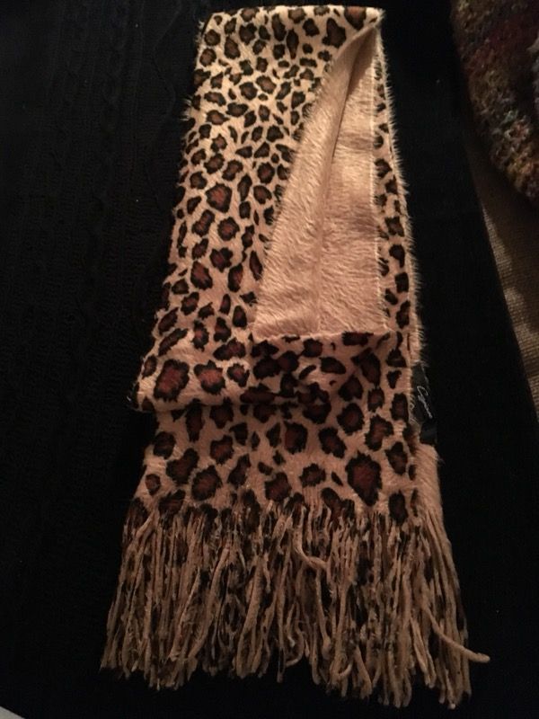 Soft Fleece Animal Print Scarf