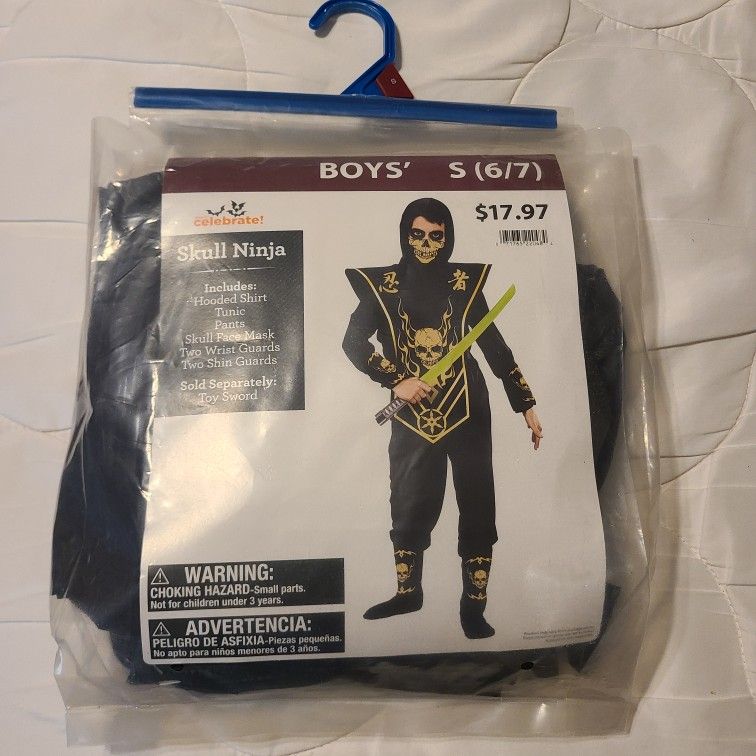 Boys Ninja Costume, Size Small. New
