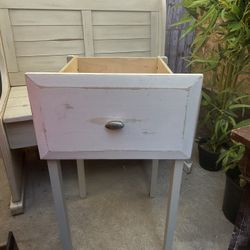 Farmhouse Side Table  - Storage Stand - plant stand