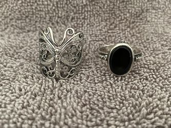 Sterling Silver Rings (two)