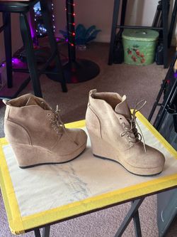 Tan suede boots