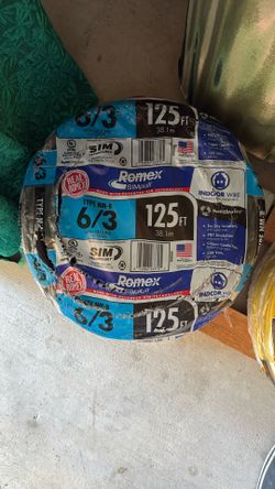 New Electric Wire Romex 6/3 125’