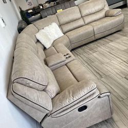 Alejandra Recliner Sectional $12 And Nine With Easy Finance