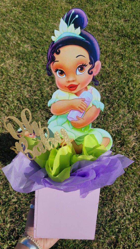 Baby Princess Tiana Centerpieces Decoration