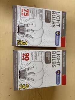 Incandescent Light Bulbs 60w 75w 90w Pack Of 3