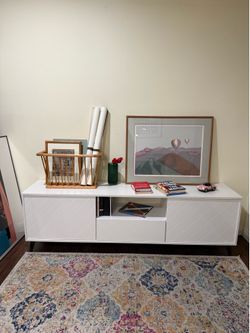 Modern White Media Console Sideboard