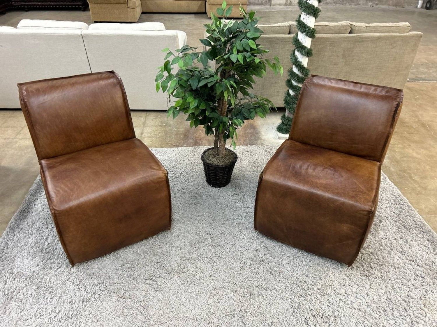 Restoration Hardware Leather Chairs