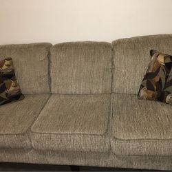 Brown Couch + Pillows