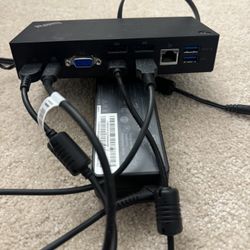 Lenovo ThinkPad USB-C UltraDock With 90W 2 Prong AC Adapter (40A90090US, USA Retail Packaged)