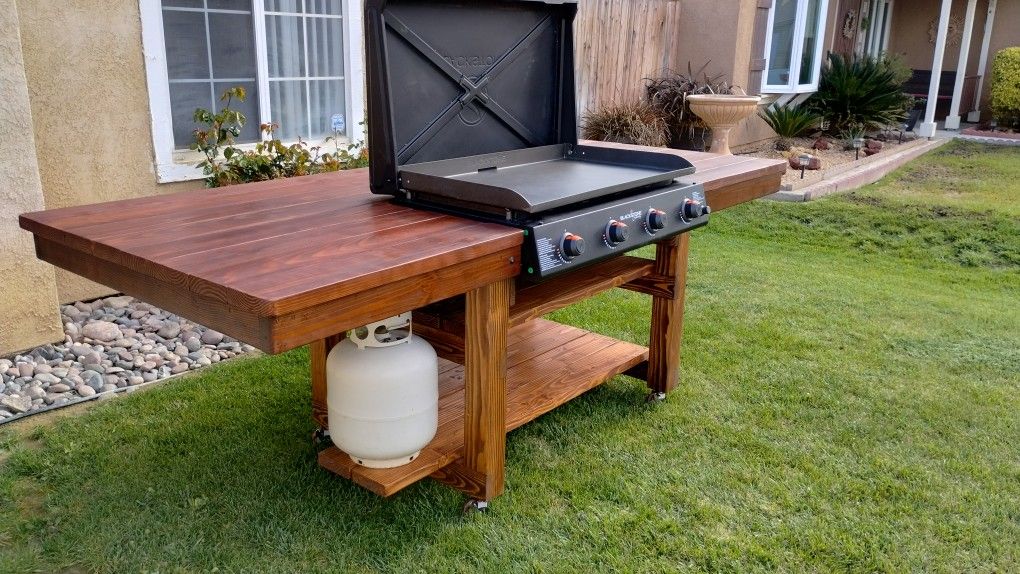 Custom Build Outdoor Wooden Griddle/ Bbq Station And Tables.