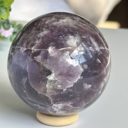 Dark Purple Lepidolite Sphere