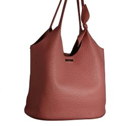 Kate Spade Knott pebbled leather shoulder bag-- Tangerine/ MSRP $495