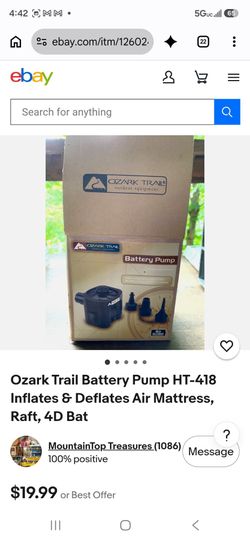 Ozark Trail Battery Pump HT-418