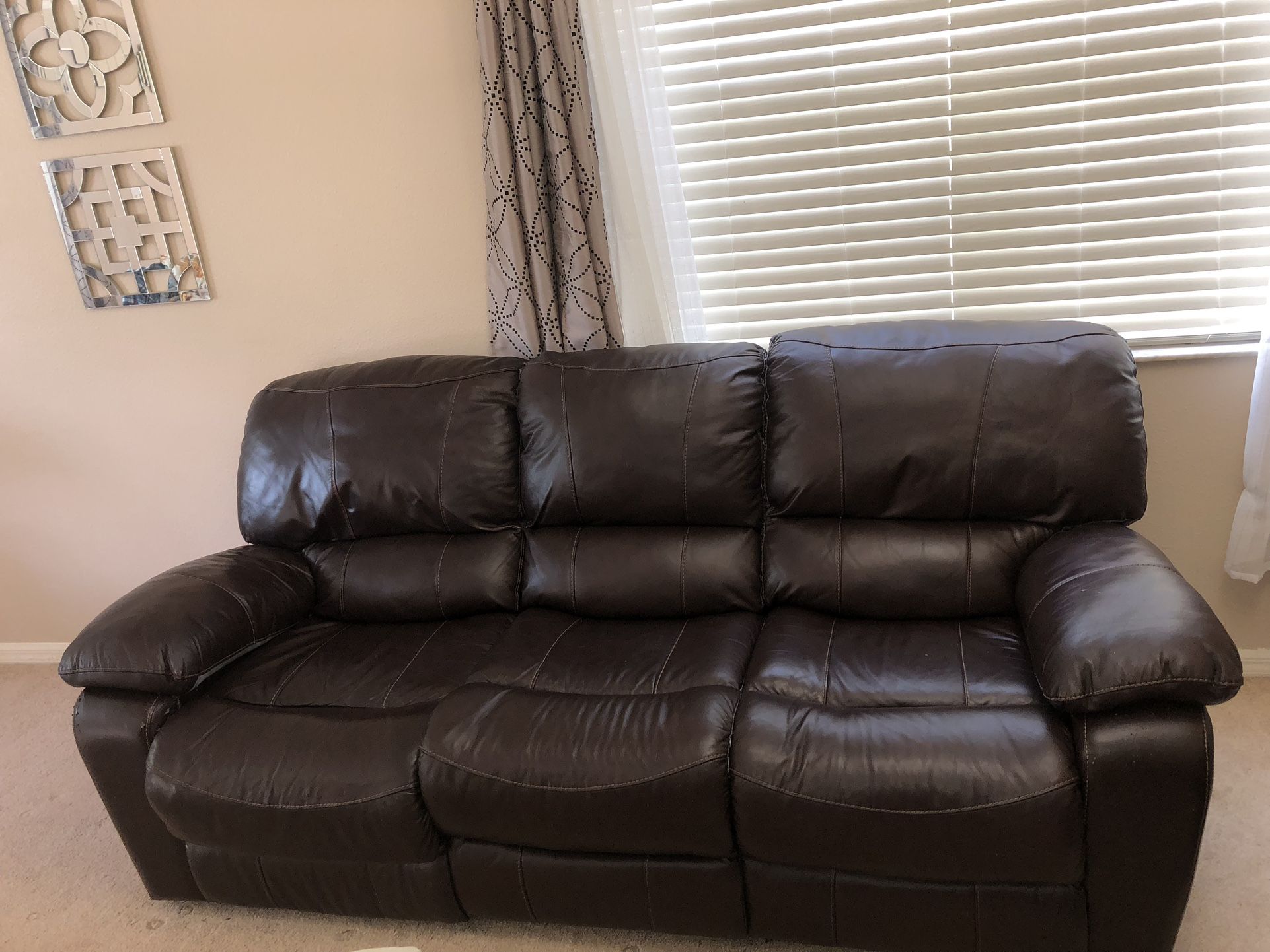 Brown Leather Couches