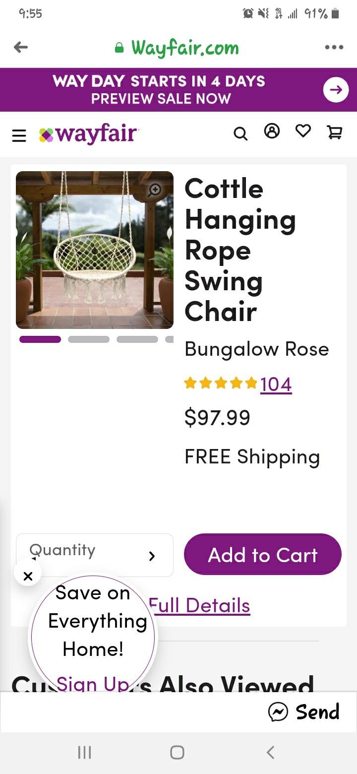 New swing chair