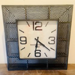 Metal Wall Clock With Shelf’s  28”x28”