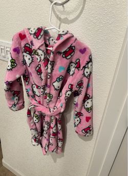 Hello Kitty Girls’ Pink Hooded Robe – Size 4T
