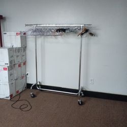 Rolling Clothing Rack 