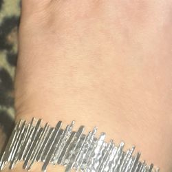 Women's Silver Tone Size 9 Ring And Bracelet Jewelry Set