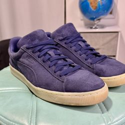 Blue Suede PUMA Low-Top Shoes - Barely Used!