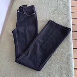 White House Black Market Blanc Womens Black Jeans Size 00S Boot Leg NWT