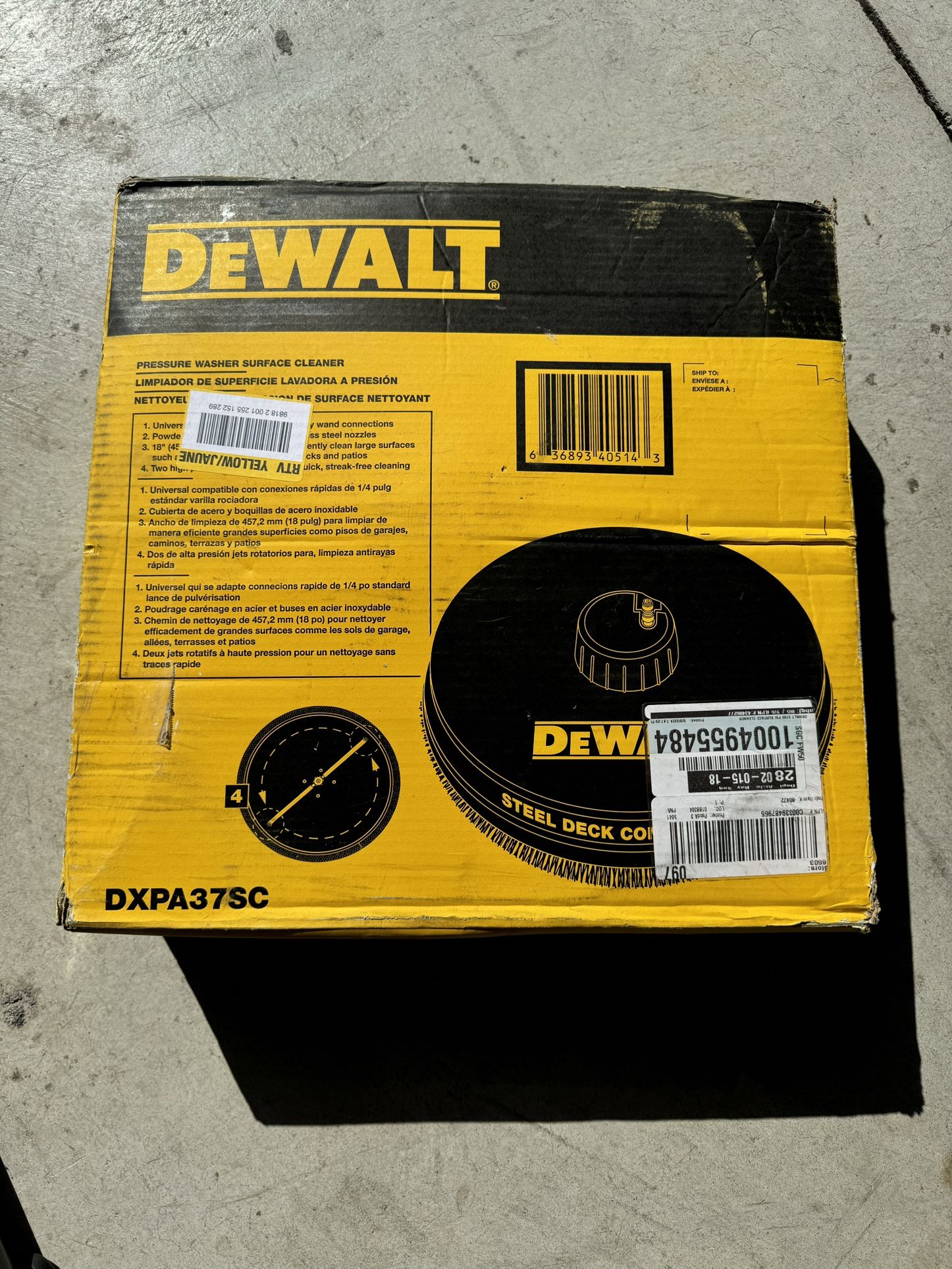 18” Dewalt Surface Cleaner