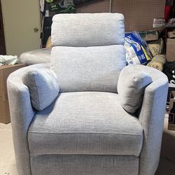 Madi Angora Linen Automatic  Swivel Glider Recliner