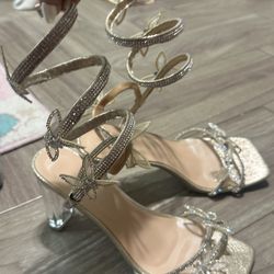 Sparkly Gold Heels 