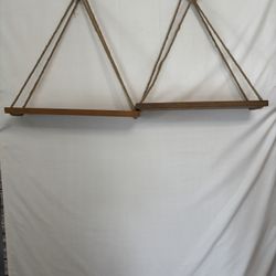 Floating Rustic Wood Shelves