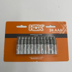 HDX AAA Alkaline Batteries 24 Pack Long Lasting 10 Year Shelf Life New