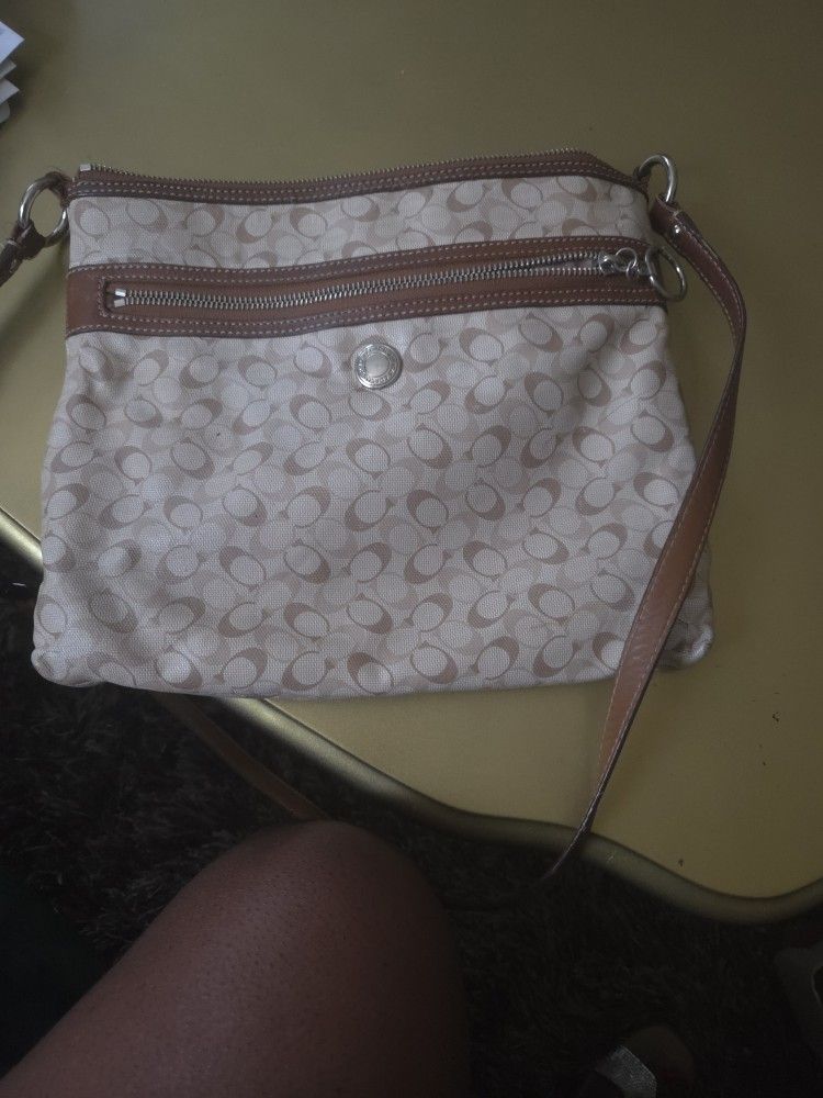 Brown/Tan Coach Purse