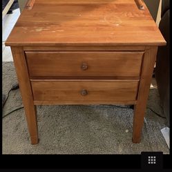 2 Drawer Solid End Table or Nightstand $25 OBO