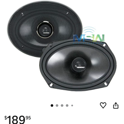 15-MCX69 6x9 Coaxial Speakers with in-line Crossover - Pair New