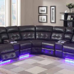 NEW POWER RECLINER SECTIONAL ! AVAILABLE IN BLACK & BEIGE ! SOLD BY MINAS HOME FURNITURE 