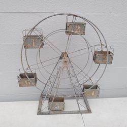 Metal Ferris Wheel Candle Holder/Planter