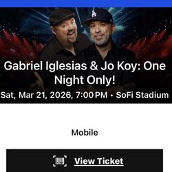 2 Tickets For Jo Koy And Gabriel Iglesias