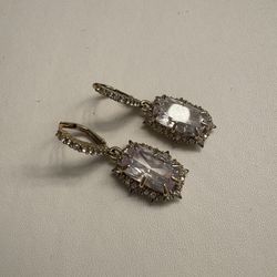 Alexis Bittar Gold Diamond Dangle Earrings