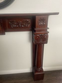 Solid wood mantle