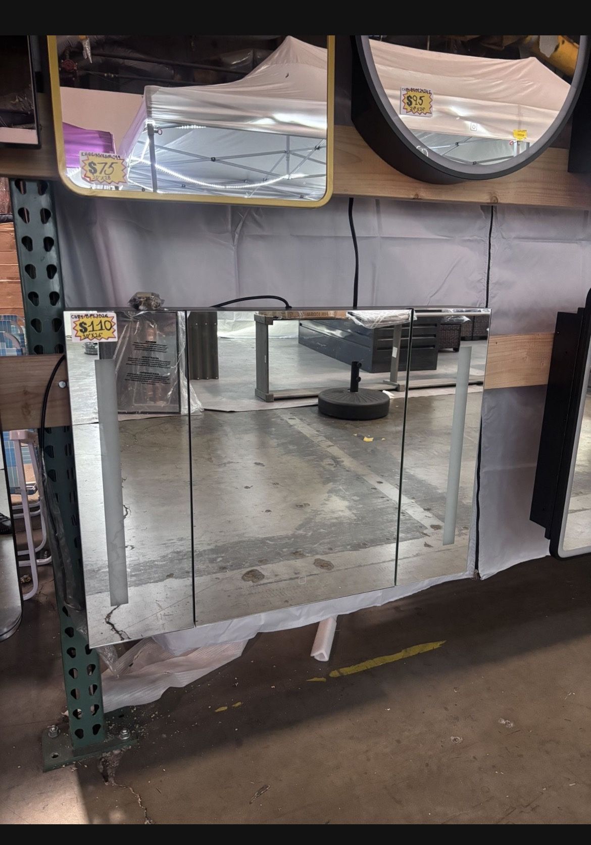 New 30" X 26" Rectangular Bathroom LED Medicine Cabinet with Mirror, Wall Mounted Only,Defogger, Memory function